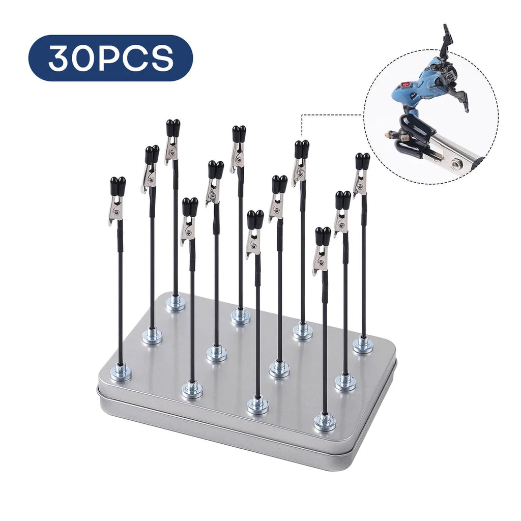 Magnetic Bendable Alligator Clip Sticks Set - 30 PCS