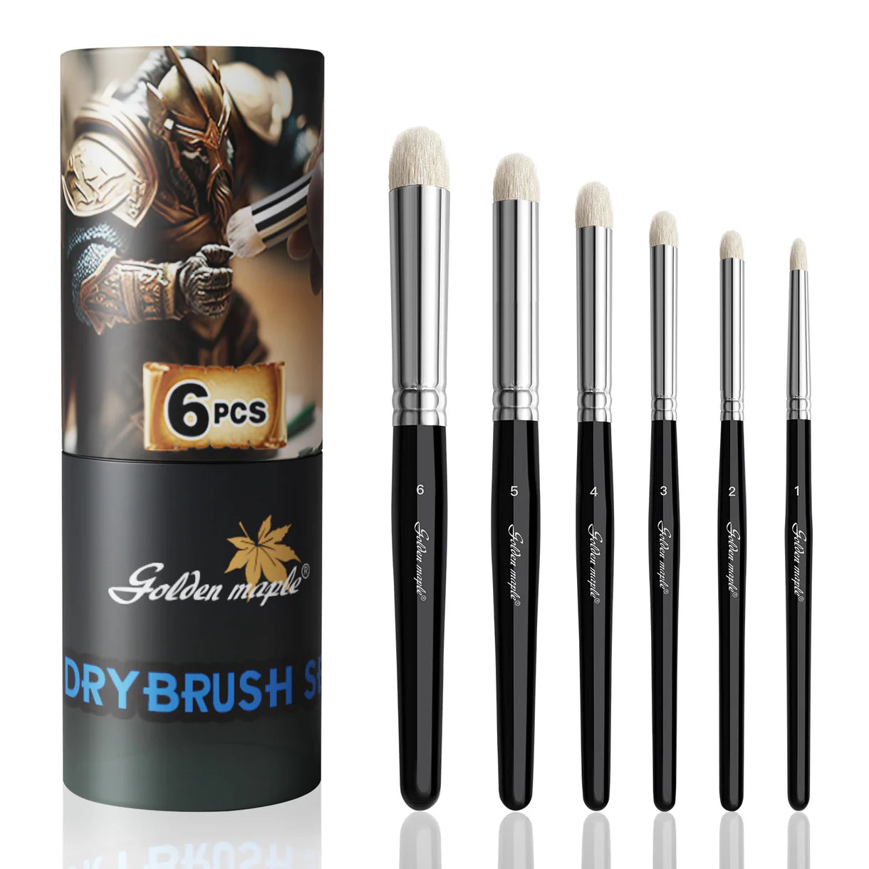 Golden Maple Dry Brush Set (6 Brush Set)