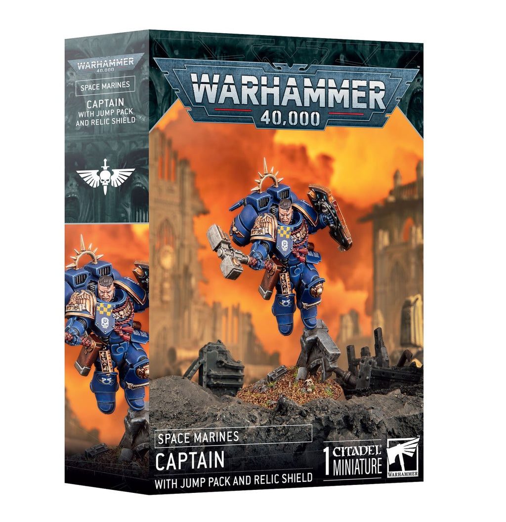 Captain with Jump Pack and Relic Shield