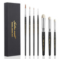 Master I: 4 Kolinsky Sable & 3 Goat Hair Miniature Paint Brush Set - 7pcs