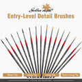 Entry-Level Nylon Detail Brushes - 16pcs/set