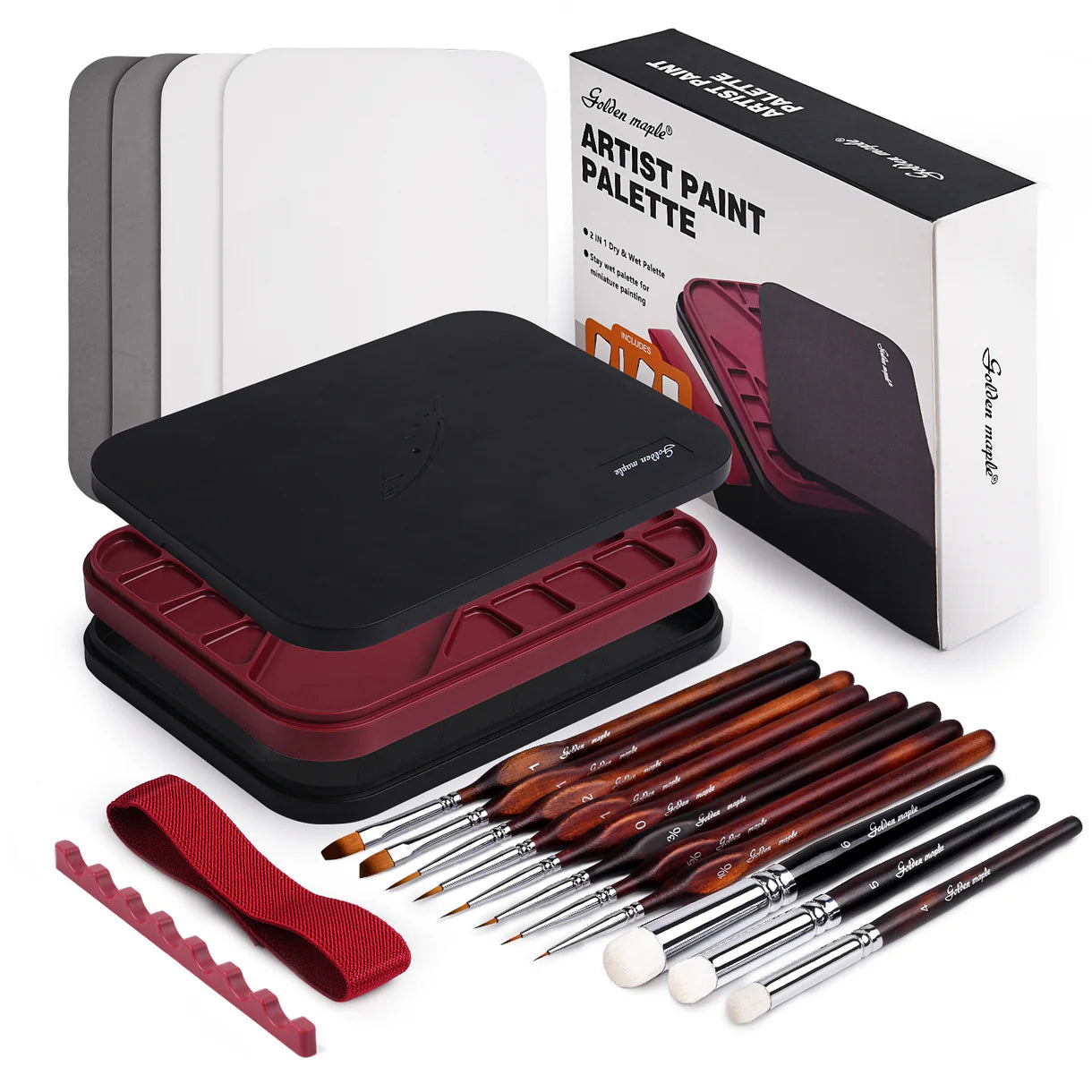 2 in 1 Wet Palette and Brush Set