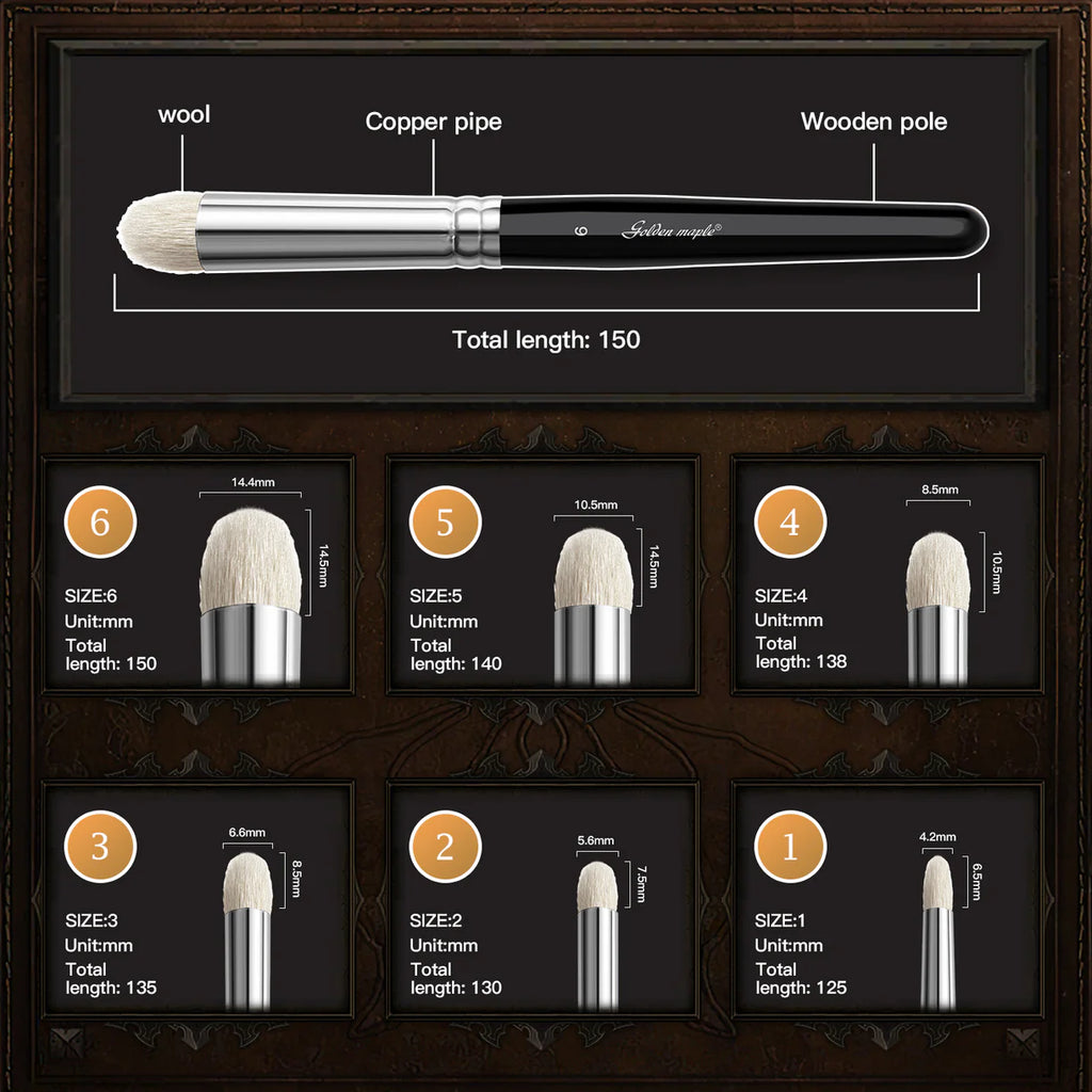 Golden Maple Dry Brush Set (6 Brush Set)