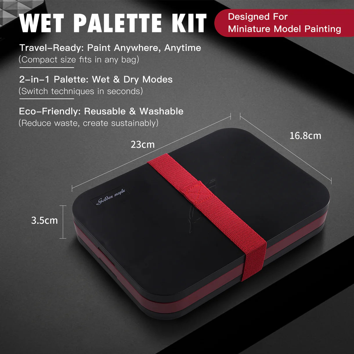 Golden maple 3 Level 2 in 1 Wet & Dry Palette