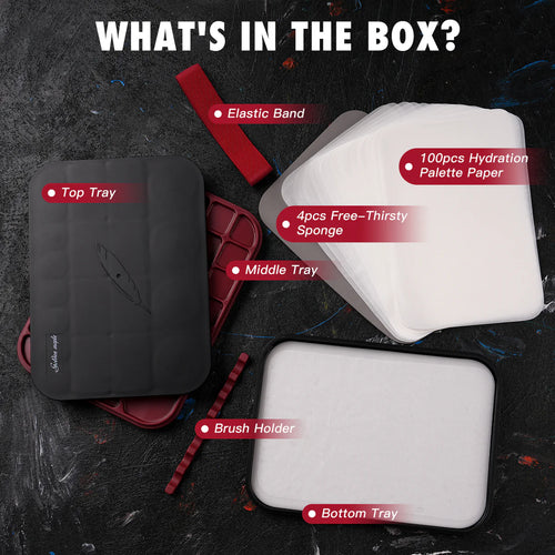 2 in 1 Wet Palette and Brush Set