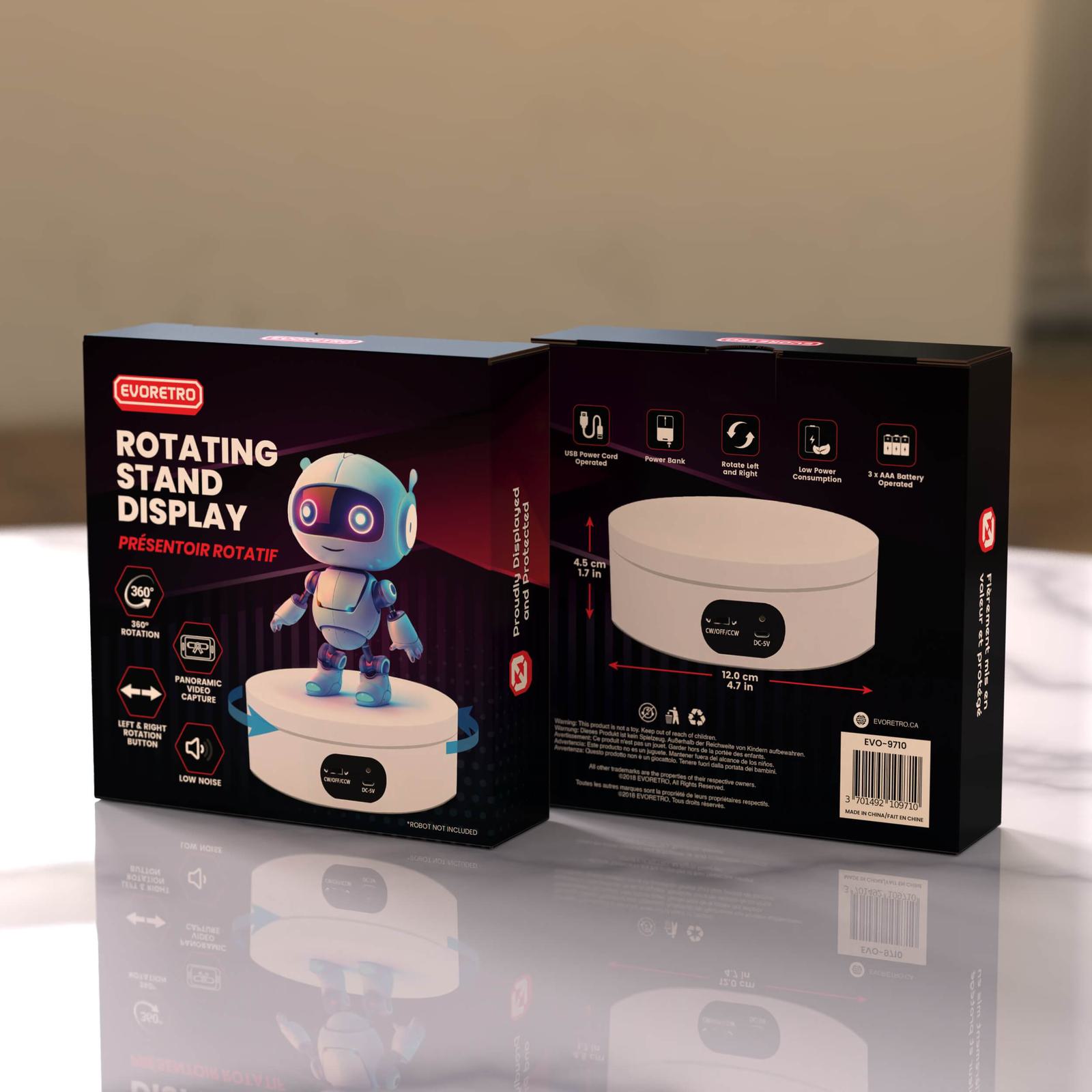 EVORETRO 360 Degrees Automatic Rotating Display