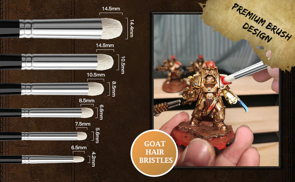 Golden Maple Dry Brush Set (6 Brush Set)