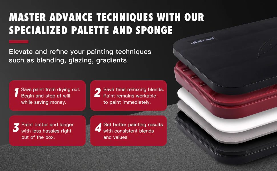 2 in 1 Wet Palette and Brush Set