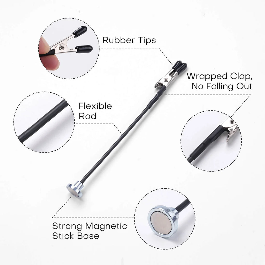 Magnetic Bendable Alligator Clip Sticks Set - 30 PCS
