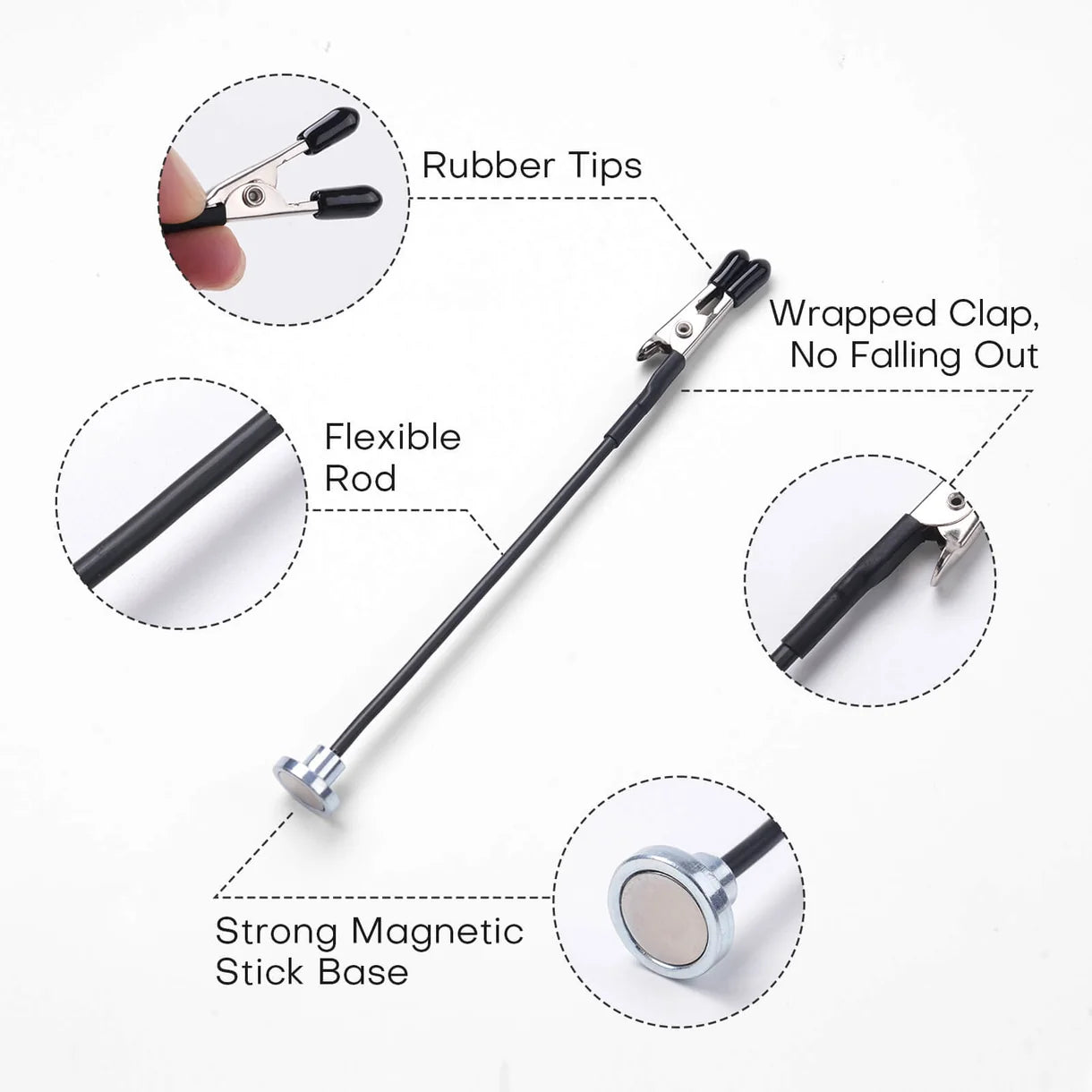 Magnetic Bendable Alligator Clip Sticks Set - 30 PCS