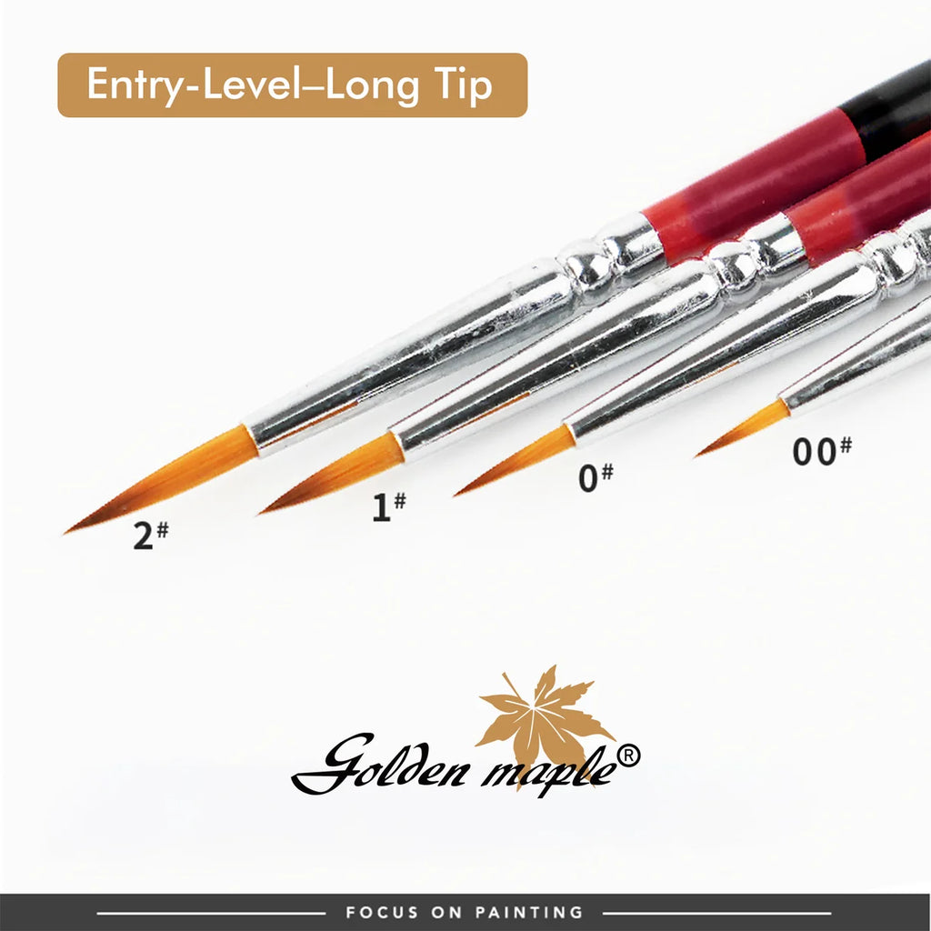 Entry-Level Nylon Detail Brushes - 16pcs/set
