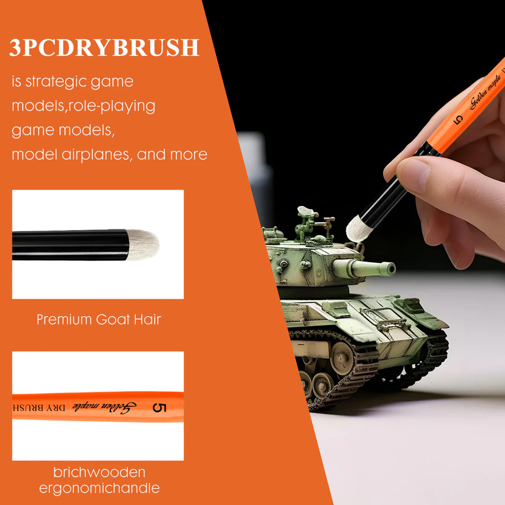 Master I: Kolinsky Sable & Goat Hair Miniature Paint Brush Set - 7pcs