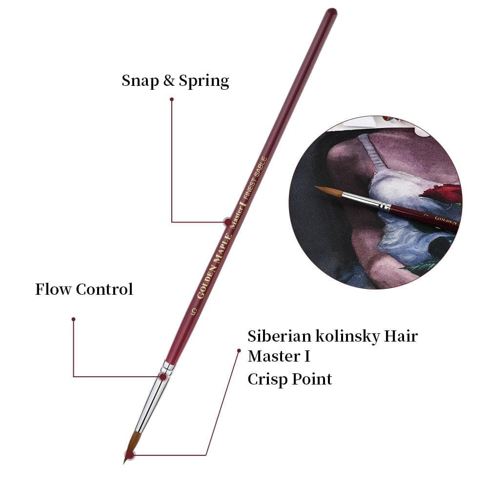 Golden Maple Master I: Kolinsky Sable (Size 2)