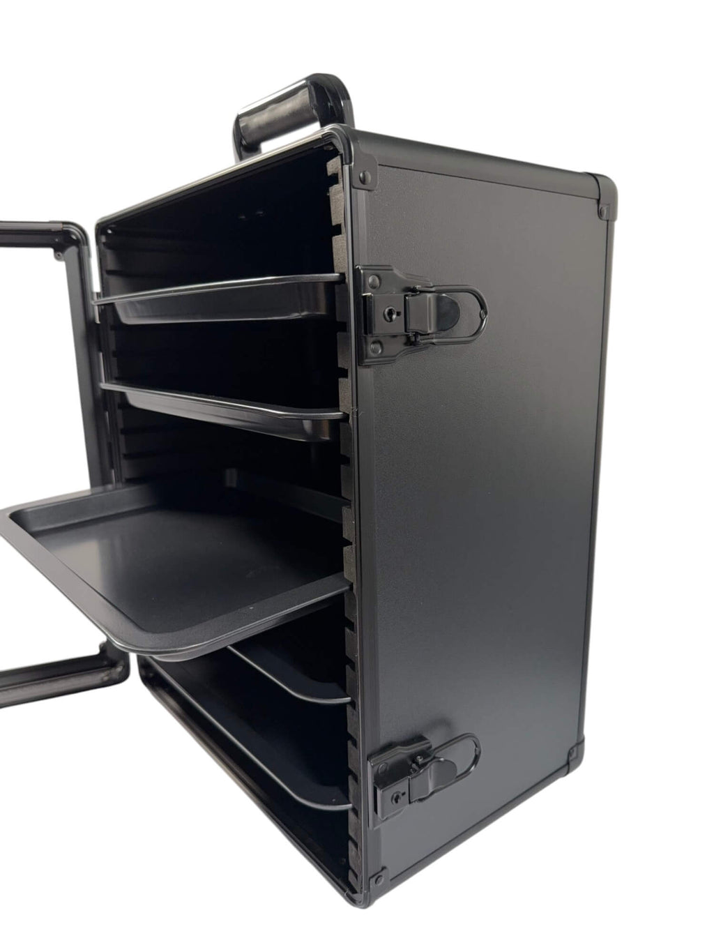 EVORETRO Aluminum Miniatures Display Case with 5 Magnetic Trays