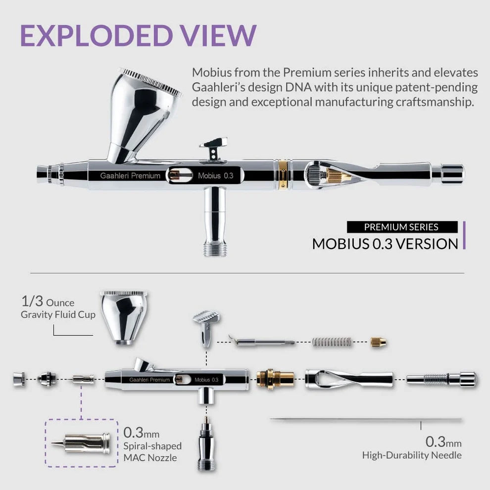 Premium Series Mobius 0.3mm Airbrush