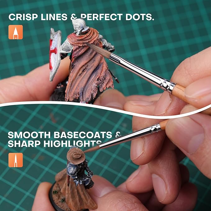 Premium Kolinsky Sable with Beech Wood Handles 5Pcs