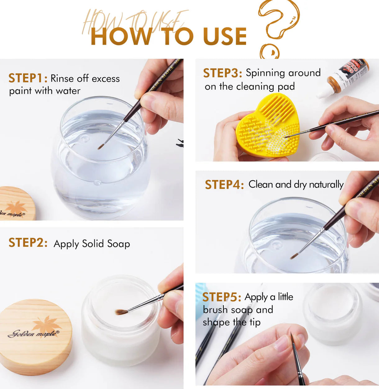 Master I Brush Cleaner & Preserver, Cleaning Soap, 30g