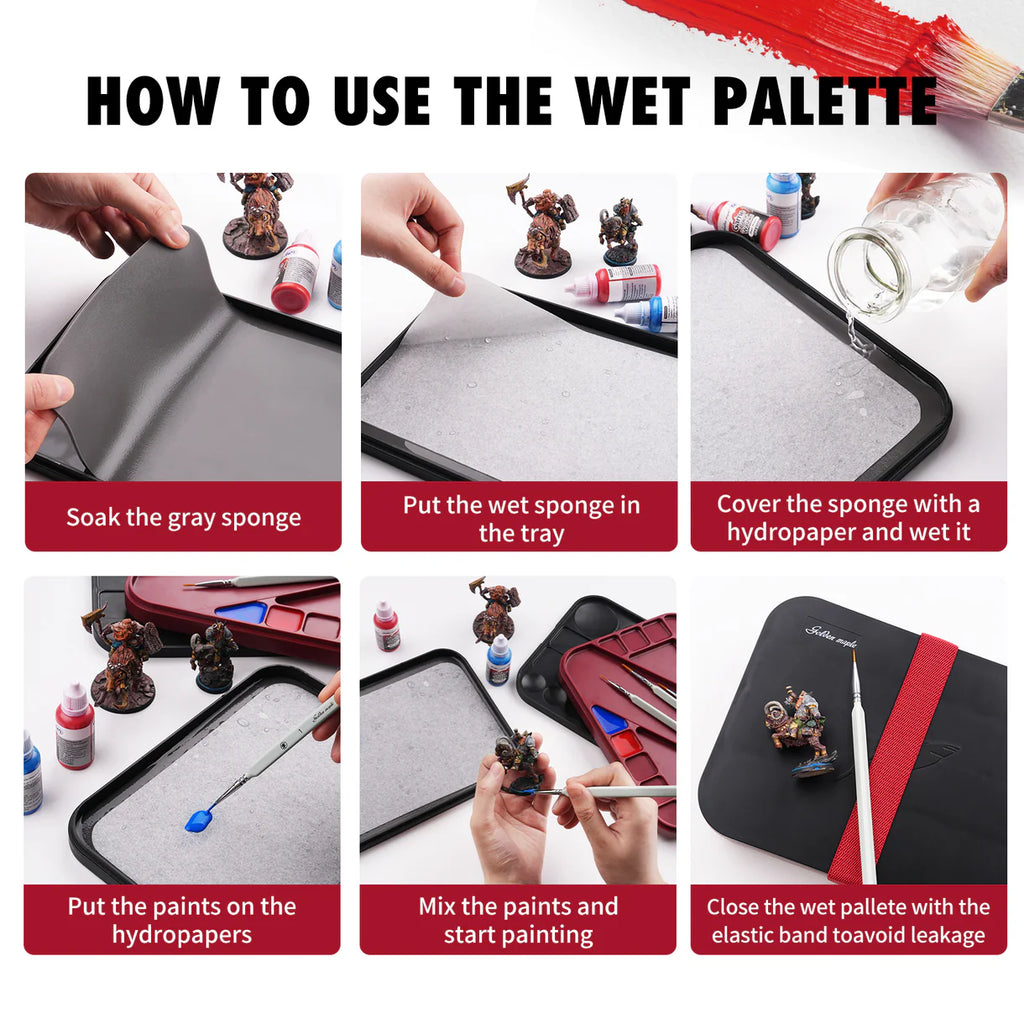 2 in 1 Wet Palette and Brush Set