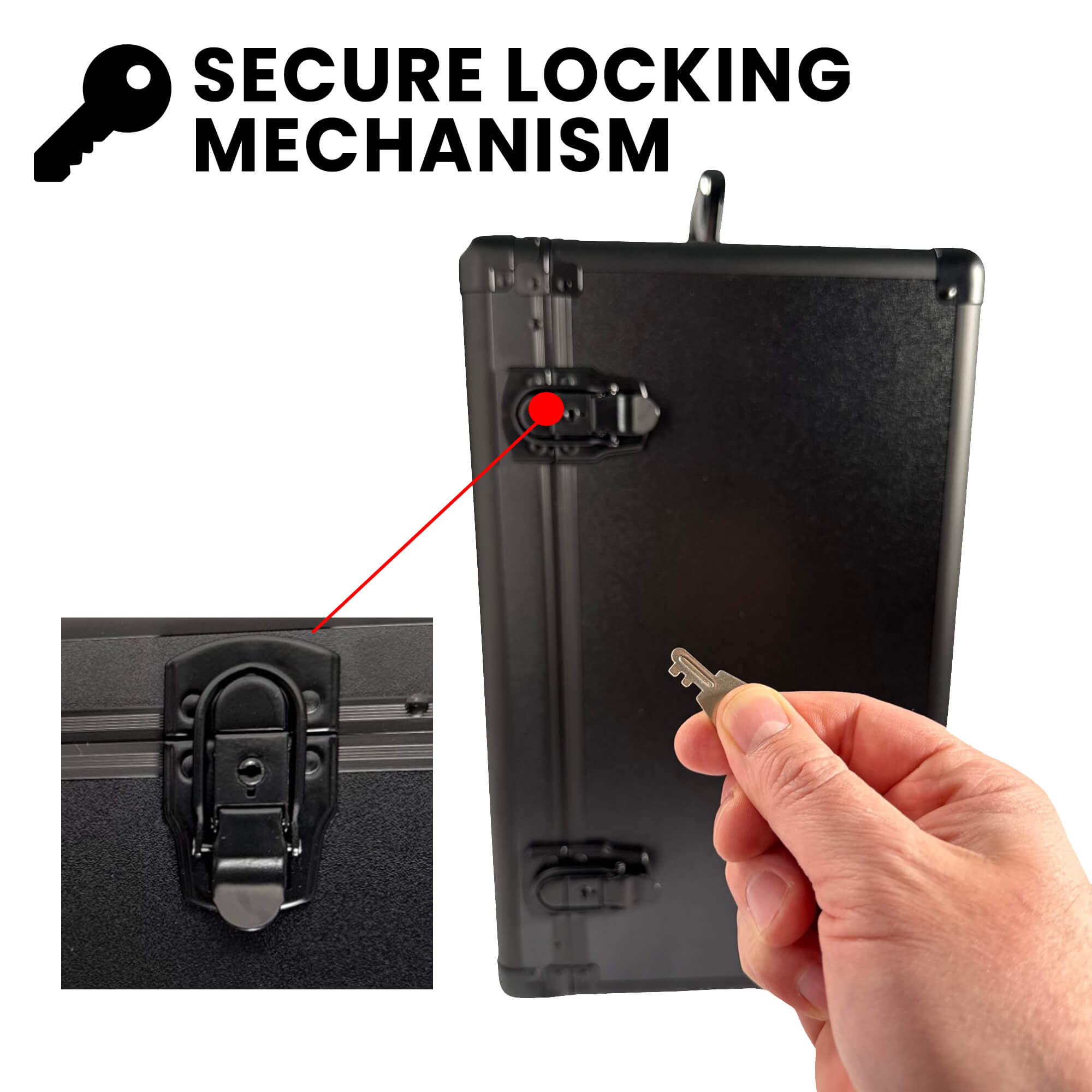 EVORETRO Aluminum Miniatures Display Case with 5 Magnetic Trays