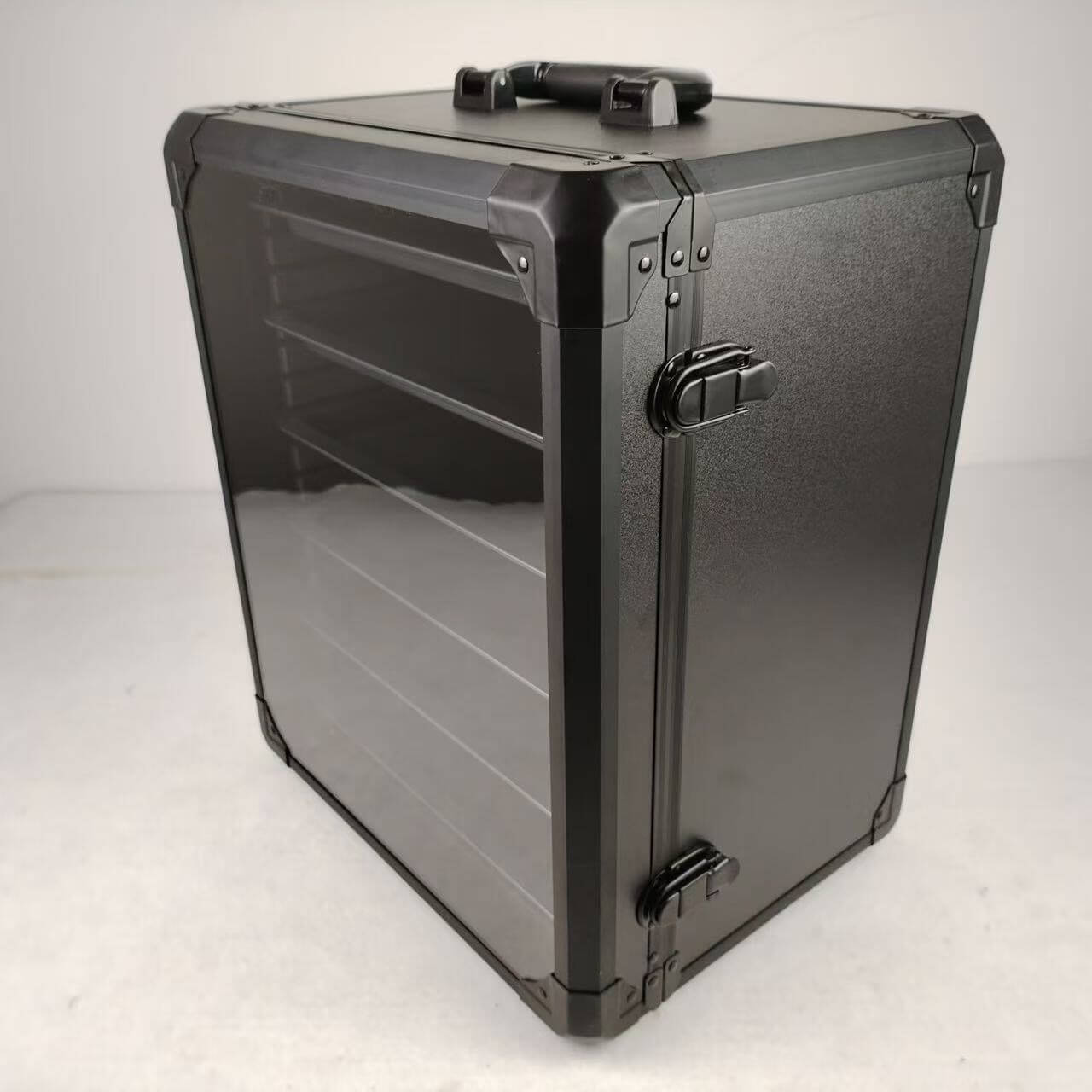 EVORETRO Aluminum Miniatures Display Case with 5 Magnetic Trays