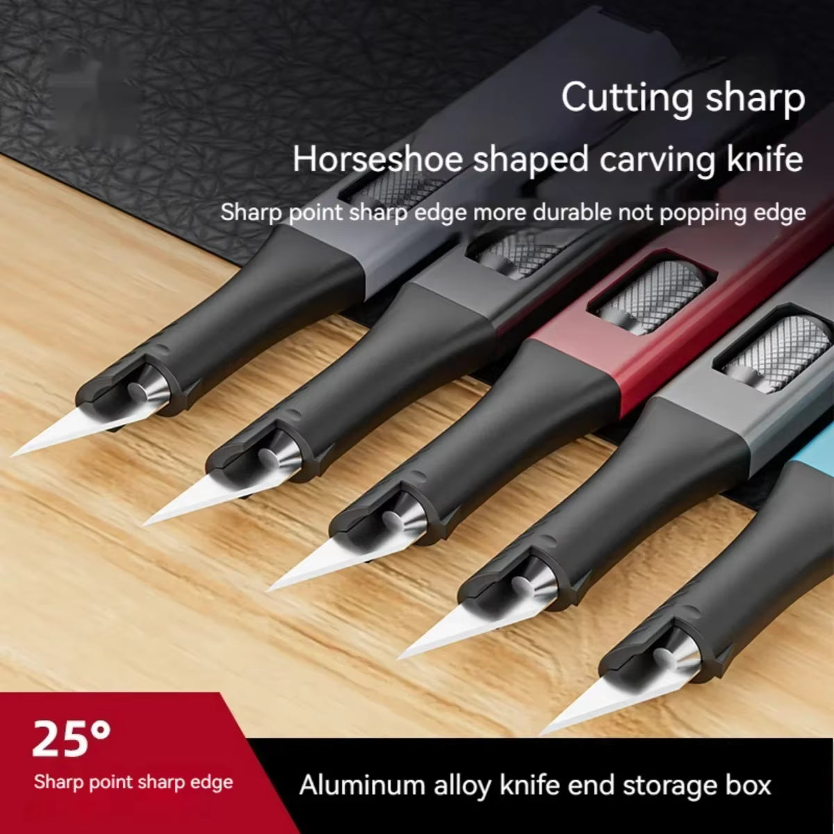 Aluminum Precision Hobby Knife with Spare Blade Storage