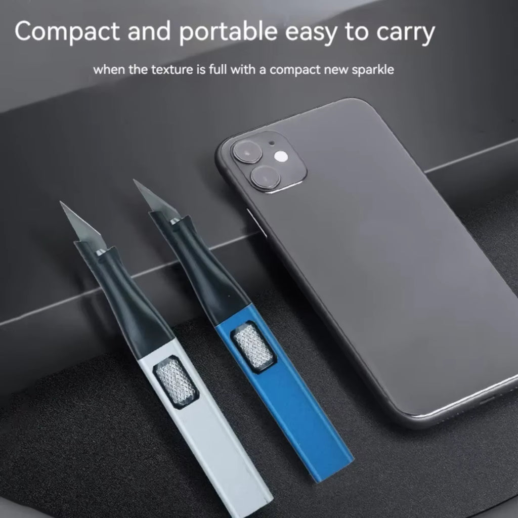 Aluminum Precision Hobby Knife with Spare Blade Storage